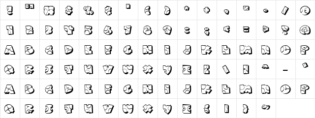 LD Tennis Regular  glyph index