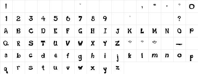 Smile Regular  glyph index