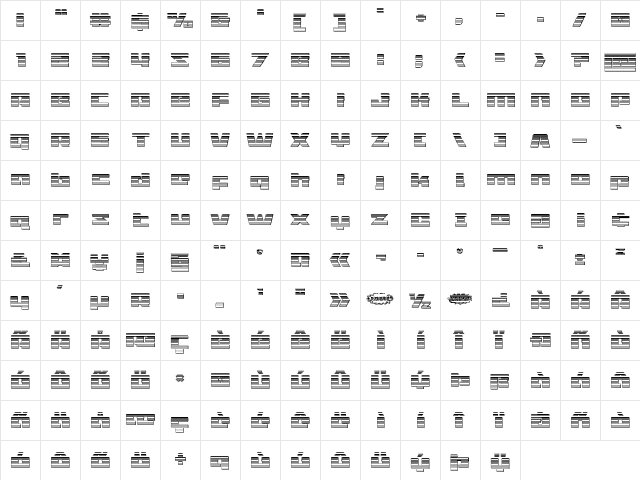 Turbo Charge Chrome Regular  glyph index