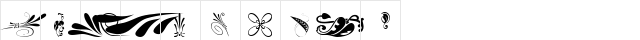 KR Simple Fleur 6 Regular  glyph index