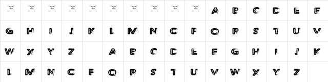 The Decompozed Regular  glyph index