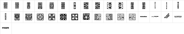 Orna 3 Regular  glyph index