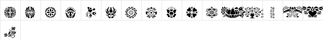 Folk Art 2 Regular  glyph index