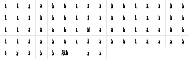 RapaNuiMoaiFont Regular  glyph index