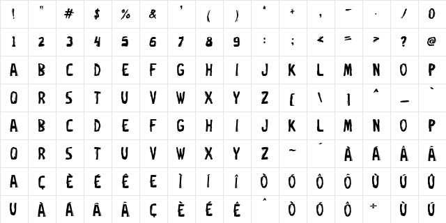 OXE OXE  glyph index