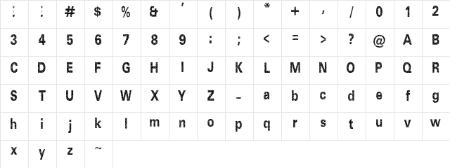 Say Cheese Regular  glyph index