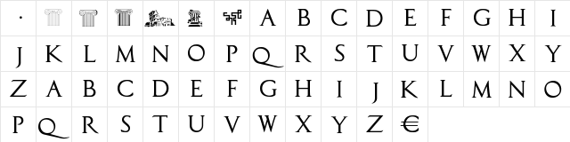 CapitalisTypOasis Regular  glyph index