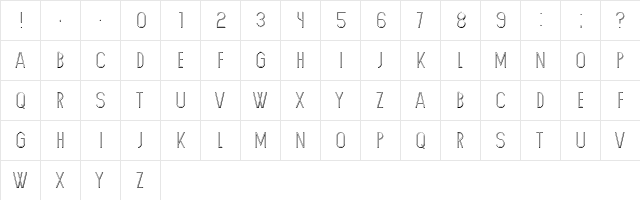 Carwash Regular  glyph index