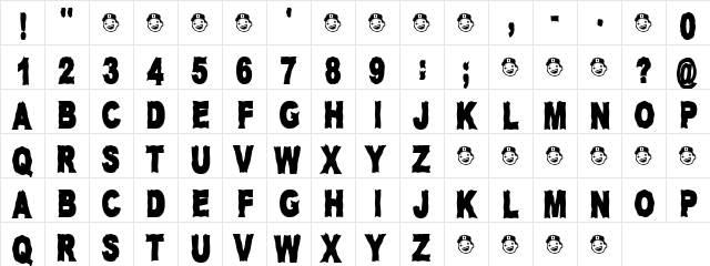 WaltzingMatilda Regular  glyph index