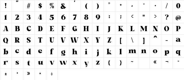 Milk n Balls Demo Black Demo  glyph index