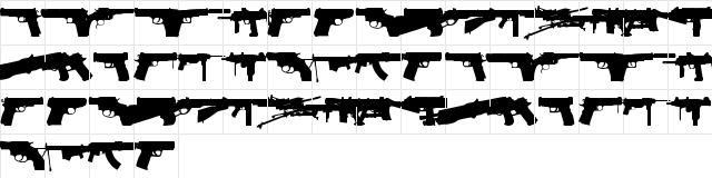 Fireguns tfb Regular  glyph index