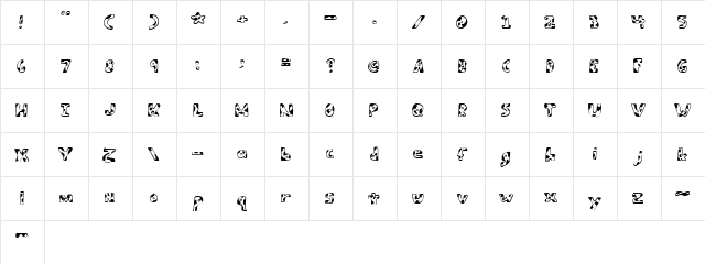 Army Beans Regular  glyph index