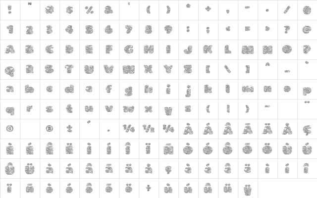 OCEAN WAVE Regular  glyph index