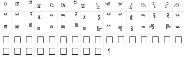ByDesign Borders4 Regular  glyph index