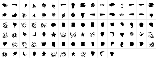Fontesque OrnamentsBlack  glyph index