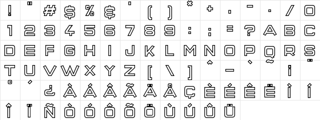 Super Quick Formula Hollow Regular  glyph index