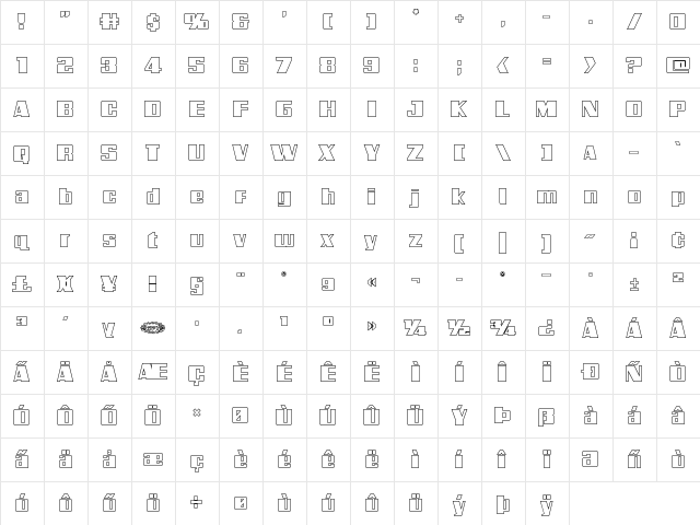 Galactic Storm Outline Outline  glyph index
