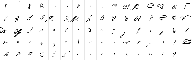 PortuguesArcaicoLectura Regular  glyph index
