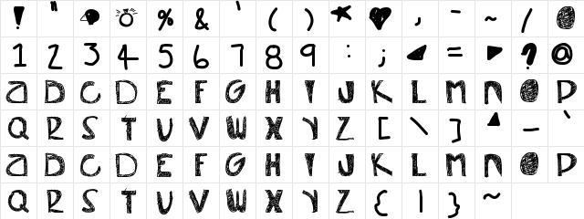 Misunderstood Medium  glyph index