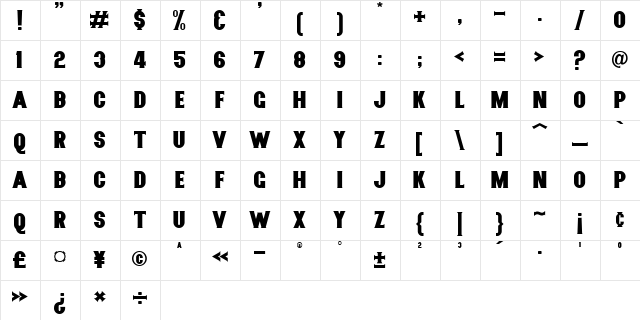 Nurjan Free Regular  glyph index