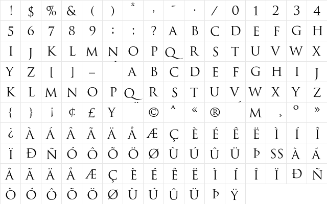 Dwitan-Regular Regular  glyph index
