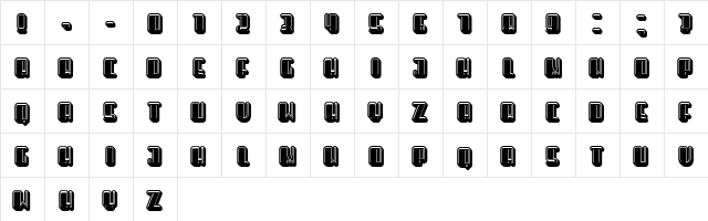 Objective Filled Regular  glyph index