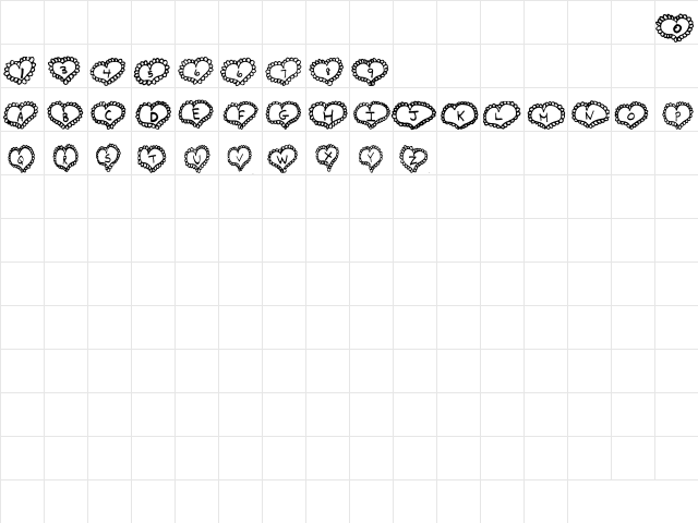 NewWGL4Font Regular  glyph index