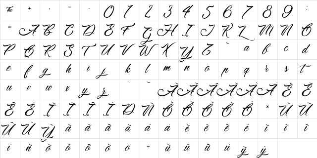 &Dumpling Regular  glyph index