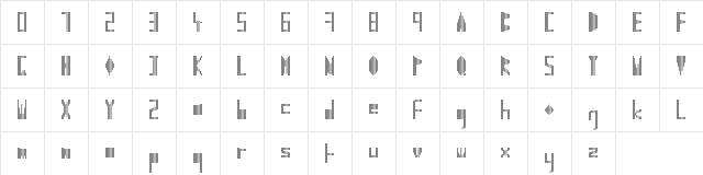 Untitled Stribatonbold  glyph index