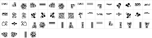 Auriol FlowersOne Regular  glyph index