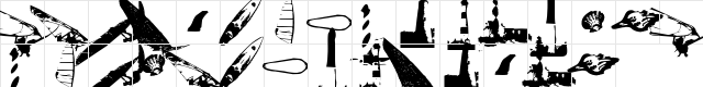 Surf Bat (Windsurfing Dingbats) Regular  glyph index