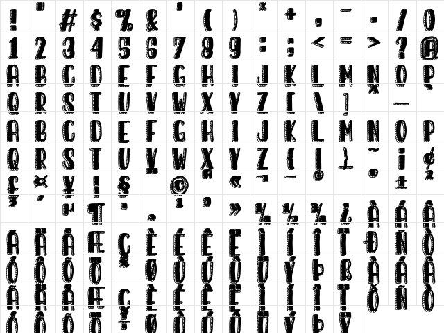 Sunday Morning Regular  glyph index