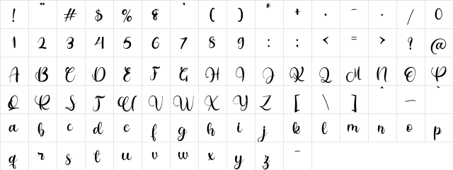 Summer Tropical Personal Use Regular  glyph index