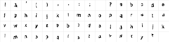 Smellvetica Regular  glyph index