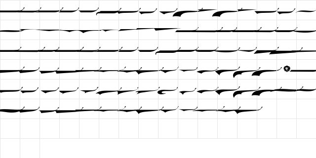 Pilsner Swashes Lhf Regular  glyph index