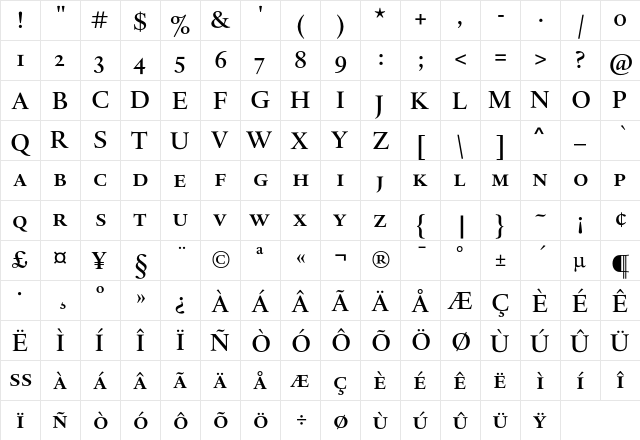 DTLHaarlemmerDCaps Medium  glyph index