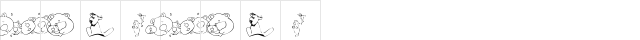 KR Scrappin Bears Regular  glyph index