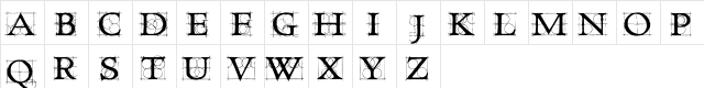 Roughwork Demo Regular  glyph index