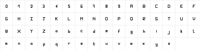 WLM Pixel Party White Fat Regular  glyph index