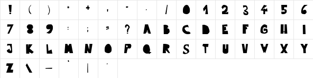 Pummel Regular  glyph index