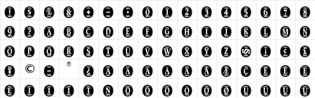 TF Habitat Bold  glyph index