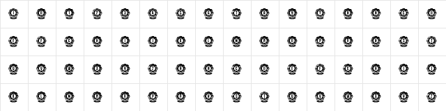 Flower Capitals 4 Regular  glyph index