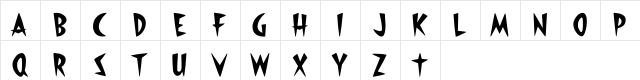 Stardust Regular  glyph index