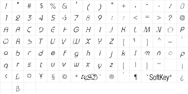 GAR Bold Regular  glyph index