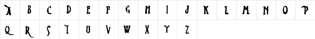 Zed Leppelin Regular  glyph index