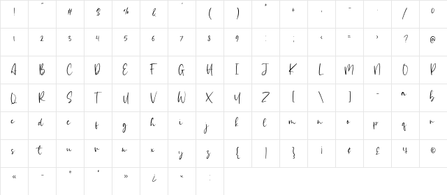 Simplemind Regular  glyph index