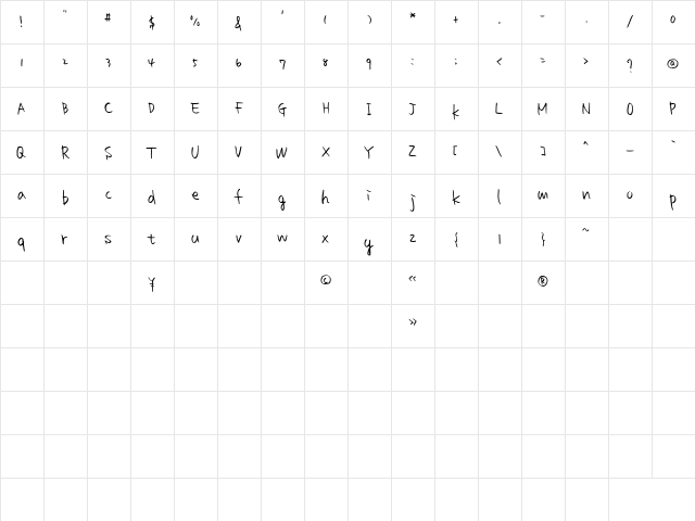 homework smart Regular  glyph index