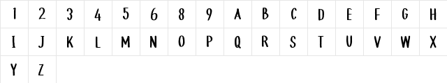 BeachHouse Medium  glyph index