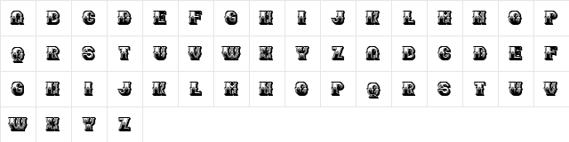 Outlaw Light Regular  glyph index