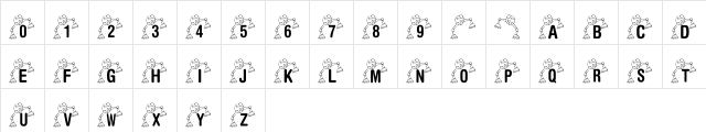 KR Lil' Mike's Robot Regular  glyph index